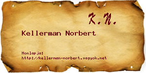 Kellerman Norbert névjegykártya